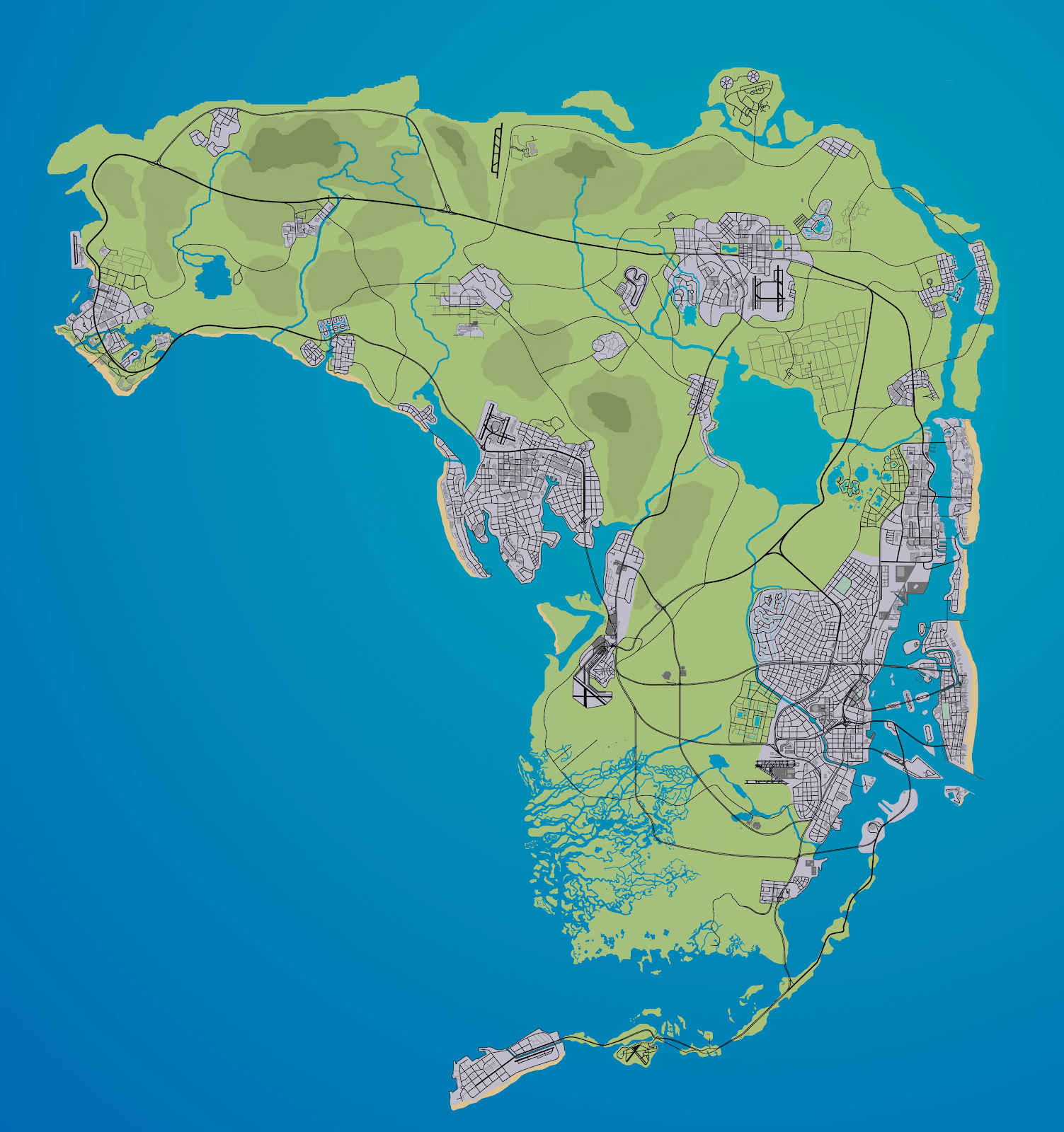 GTA VI Leaks: Vice City Map Scale Analysis