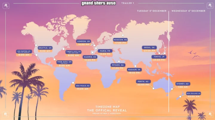 GTA 6 Release Time by Region: When You Can Actually Start Playing